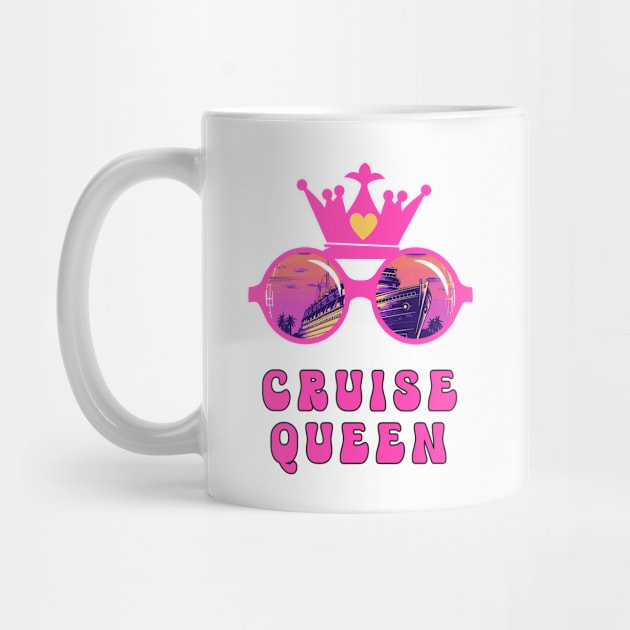 Fun Cruise Queen Cruise Vacation by Cute Pets Graphically